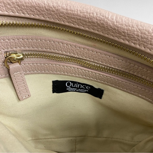 Quince | Dusty Pink Genuine Leather Minimalist Crossbody Bag | Made In Italy - Picture 2 of 4